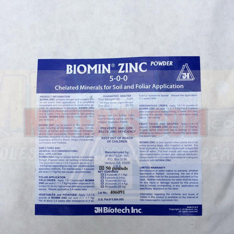 Zinc 20% | Biomins Organic Glycine Chelated Proteinate Powder